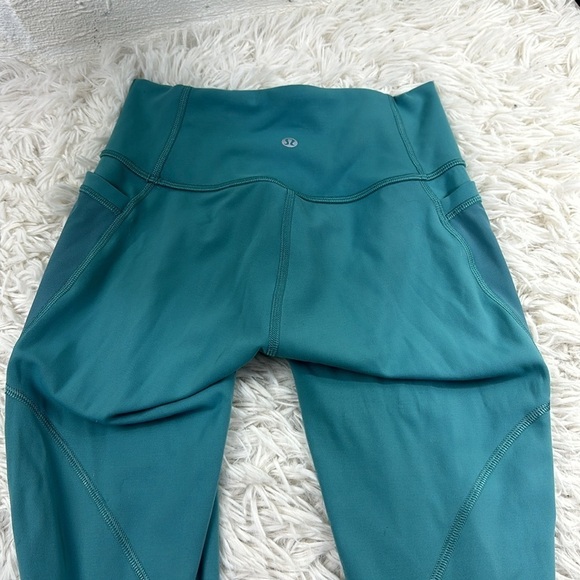 Lululemon Forget The Sweat Crop *21" Turquoise Sea - Picture 5 of 7